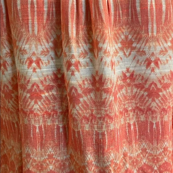 Zac & Rachel V-Neck Coral and White Blouse - Picture 6 of 10